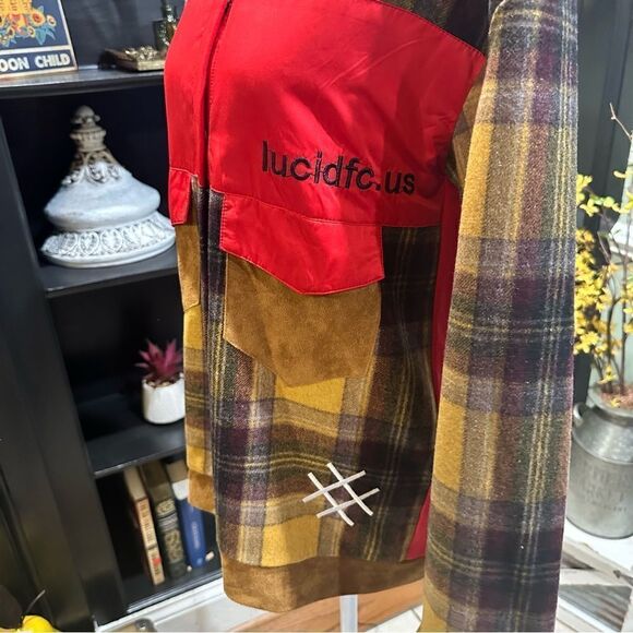 Lucid FC Plaid Wool Shirt Jacket Size Medium - Picture 5 of 14